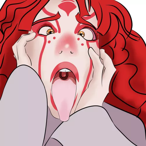 My first ahegao drawing, hope you like it by UncoolPea