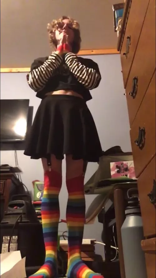My first femboy outfit hope you like it! by Few_Guitar211