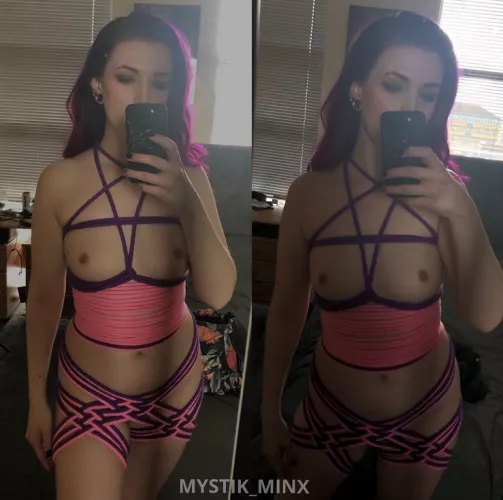 My first time being tied up!! I think the ropes match my hair perfectly! by MYSTIK_MINX