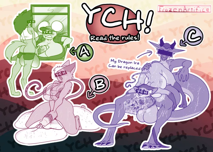 My First YCH Auction! Bids start at $40. Link in the comments! [H/F/H/H/F] (Frozen Artifice) by FrozenArtifice