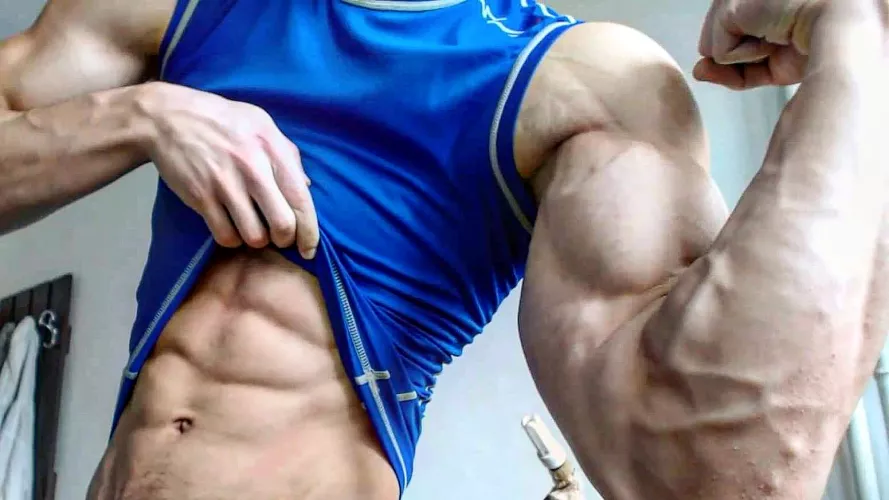 My forearms, biceps and abs by FitManDan1