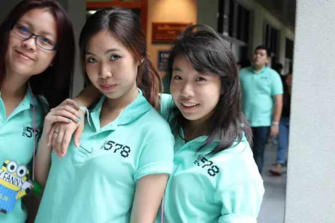 My friend (right) and her classmates by [deleted]