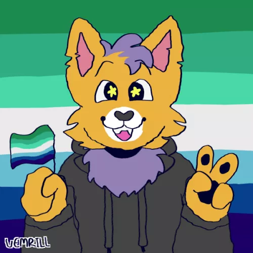 my fursona hope you guys like it by karmafoxyt