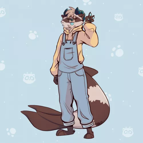 My fursona in overalls! (By me: pat0draws) by DuckCrafts