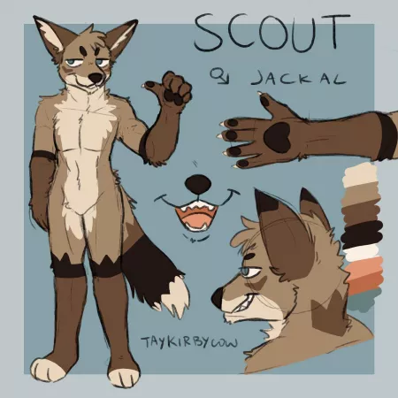 My fursona Scout!! Recently redesigned by _Pyrolizer_