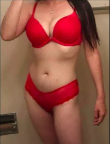 My GF is hot as hell in red by patrioot