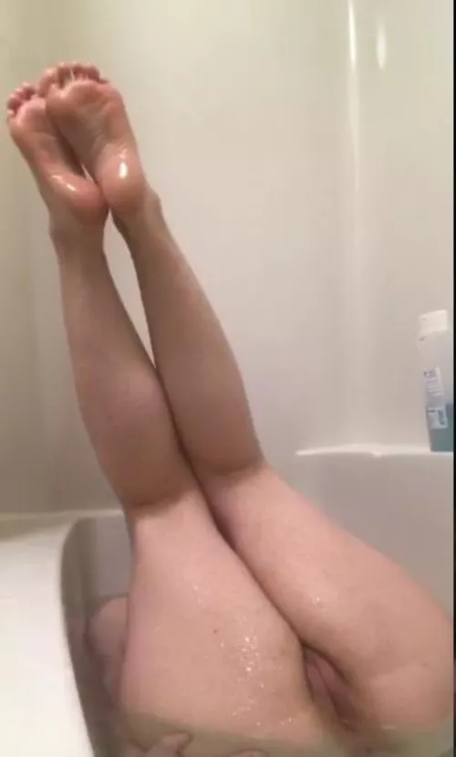 My gfs legs in the air for you guys, would love to see someone fill her up by S3nd_ZuD3s