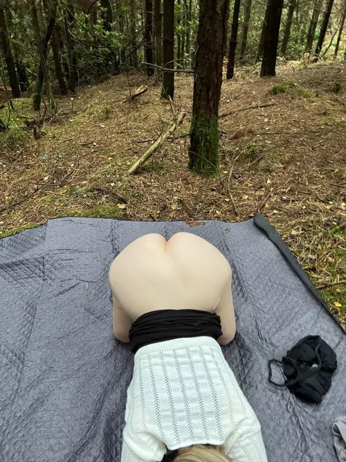 My girl loves doing this next the the mtb runs, (we did get caught) [oc] by anoncoupleswuk