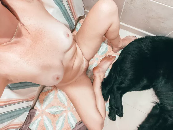 My girl never leaves my side by freckledgingerkitten