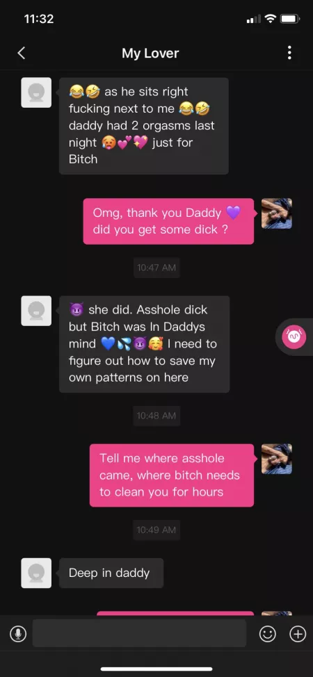 My girlfriend still currently lives with her ex, these morning messages drive me crazy by alyssasbitch91