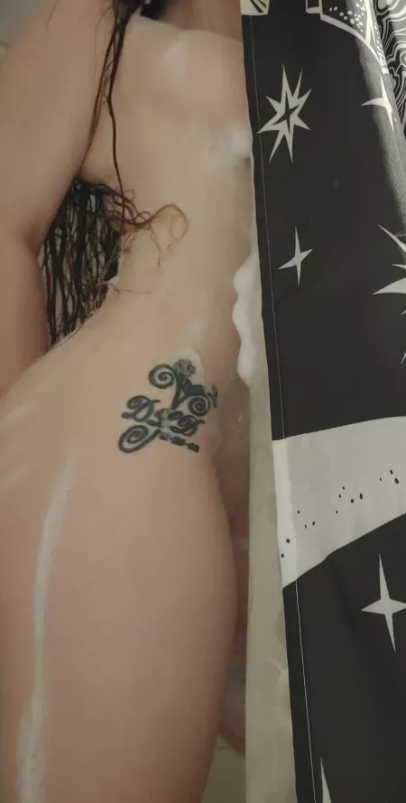 My hair gets in the way sometimes, but I do enjoy getting very soapy. Do you? by sourpatchceecee