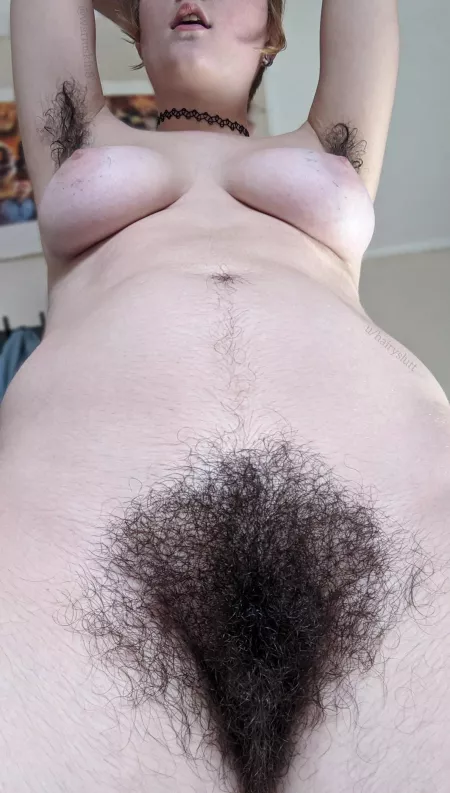 My hairdresser complimented how much thick hair I have, little did she know....😅 by hairyslutt