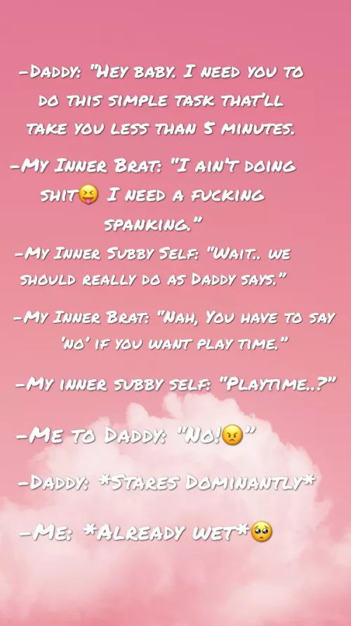 my Inner Brat gets me in so much trouble by Lyra_Moon441