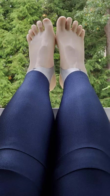 My latest latex toe socks, ivory white. by MutexLatex