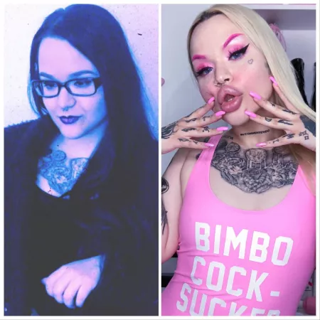 My lips now are biggest in my life and nails are longest and hair blondest and i am happiest, is this a coincidence? 🥰 by nasty_bimbo