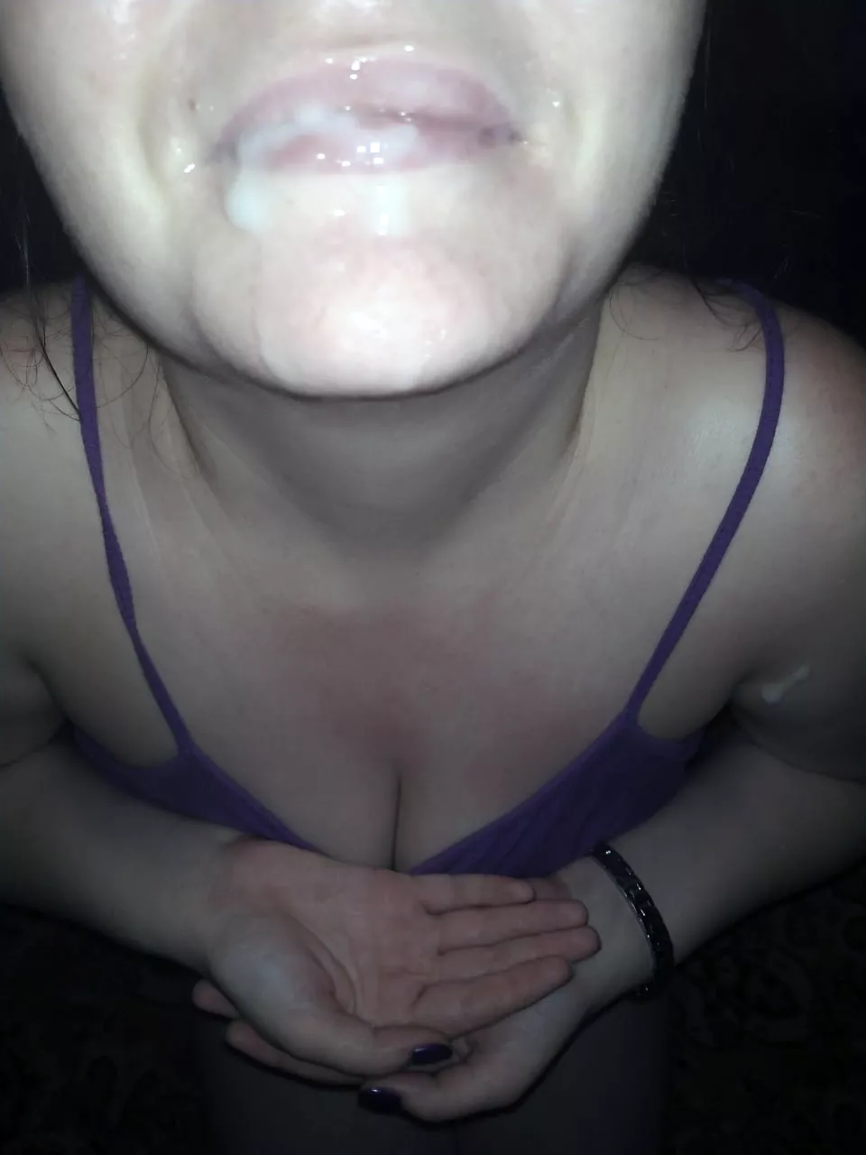 My lips with sweet cum after blowjob posted by JuicesLove