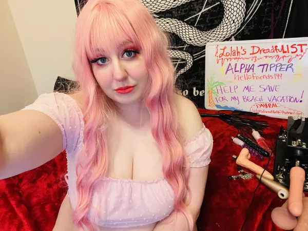 My lush is in my plump cute pussy! 🌸💕Link in comments!