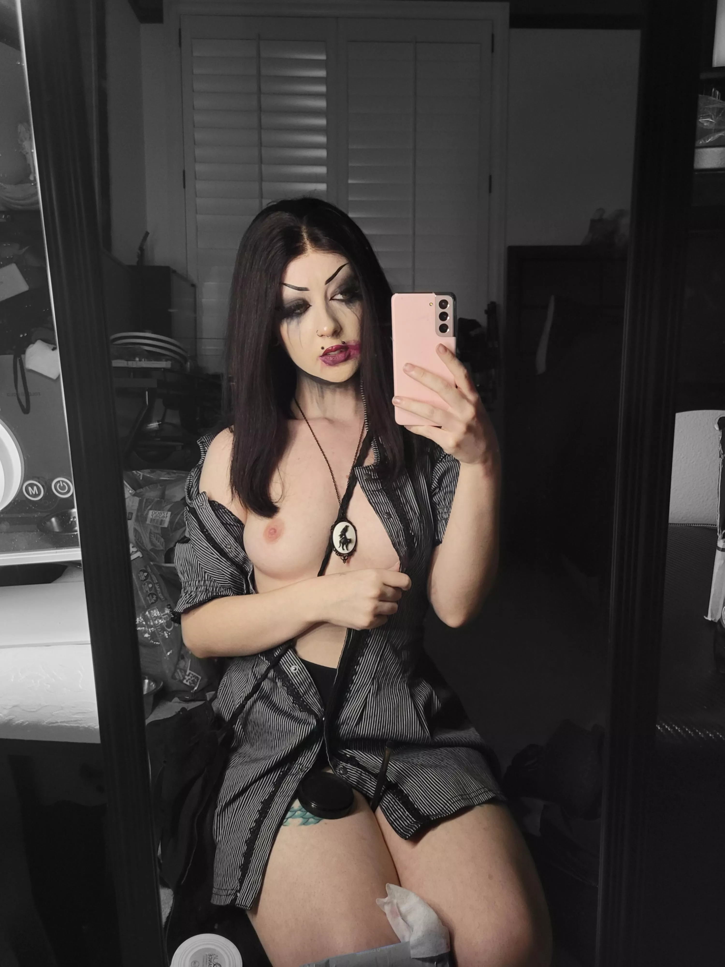 My makeup after you deep throat me🖤🖤 posted by _SaltySiren_