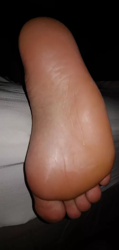 My man's size 13 foot after an hour long tongue bath by iworshipmybffeet