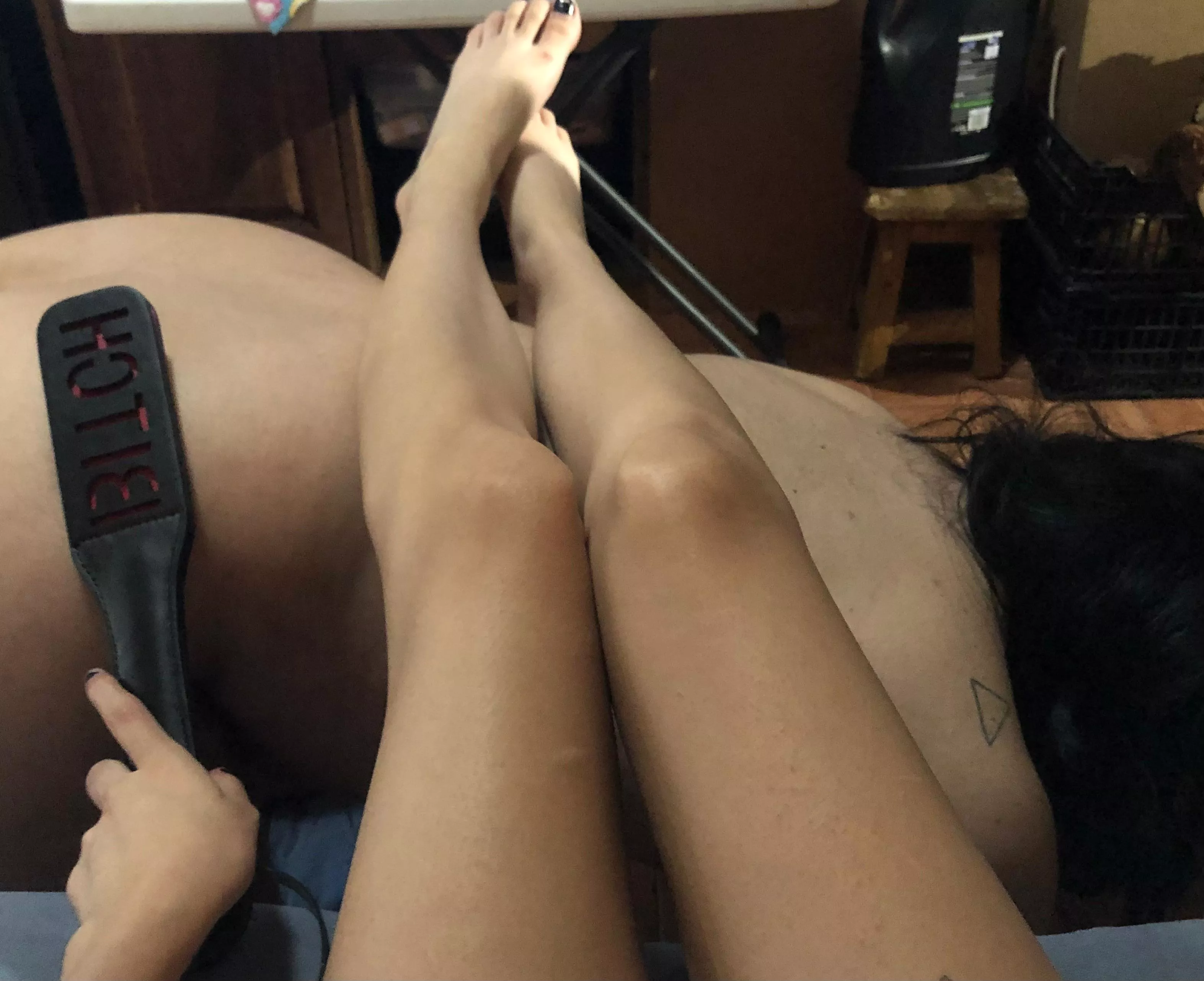 My mistress using me as a footstool. posted by Past_Ad4531