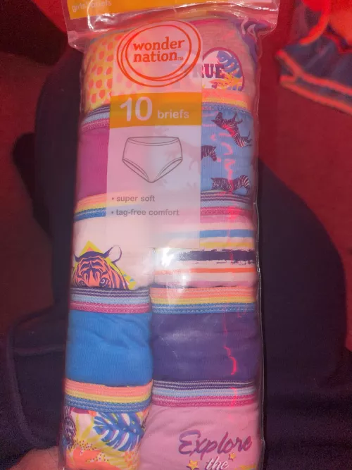 my mom was gonna send these panties to my cousin in a different country but before she does which pantie should i cum on? by Pale-Memory9840