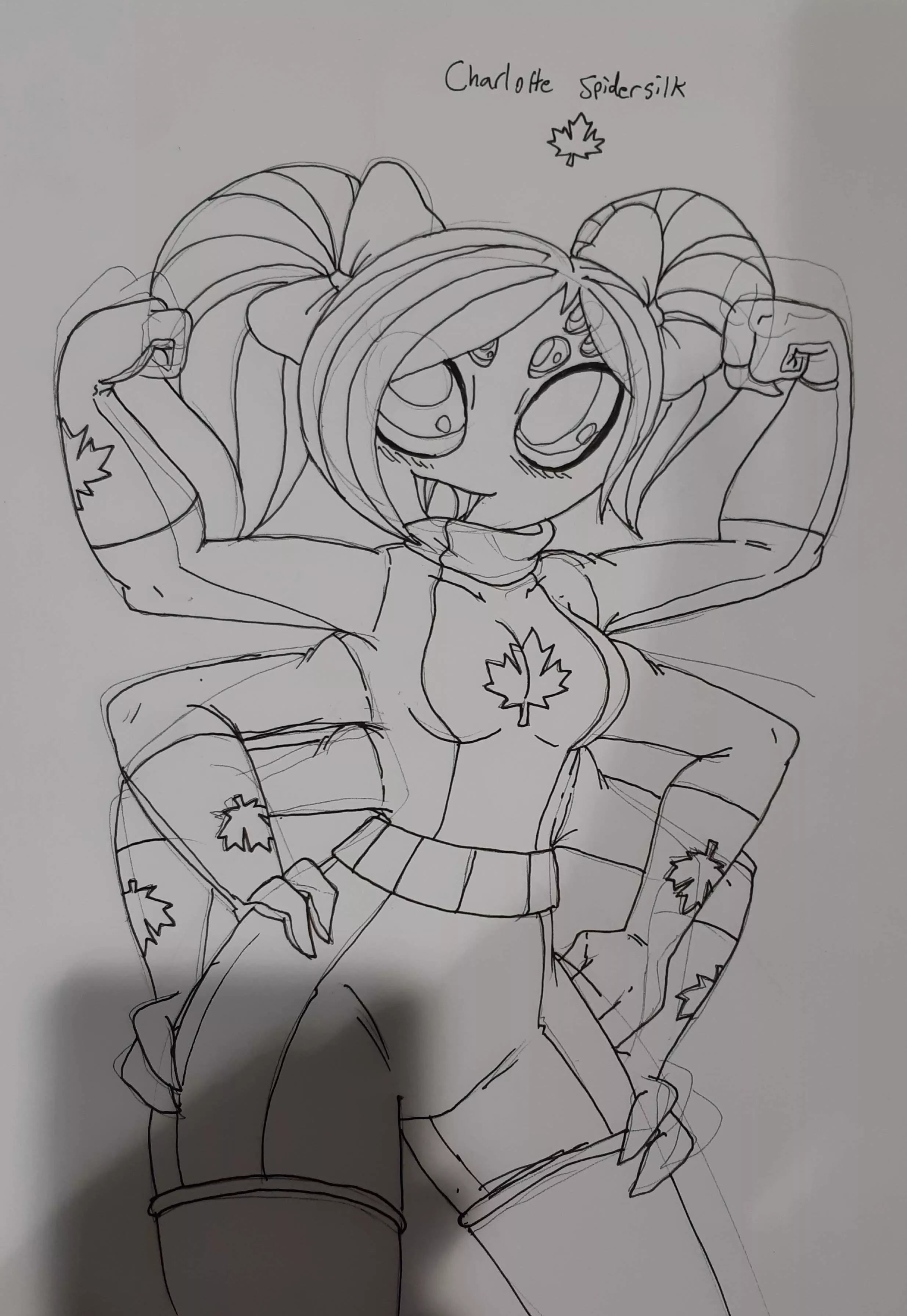 My Monster OC, Charlotte Spidersilk. She is an Arachne who is happily married to a Werewolf named Artemis Nightworg. If you'd like to see more of her, let me know. ;) posted by PlayboyVampire