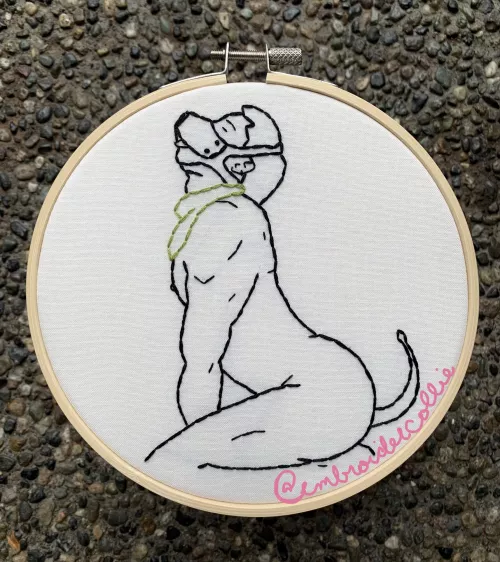 My most recent commission! (Check my Twitter @embroidercollie for more) by slopshe