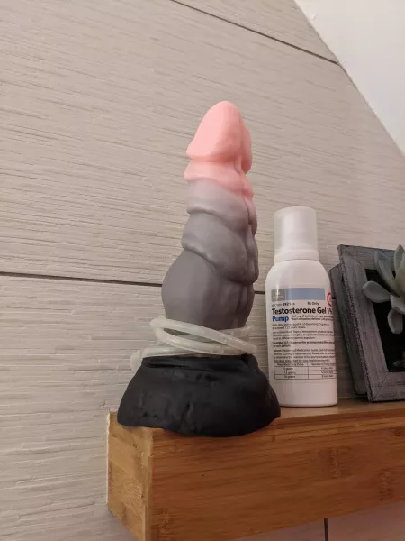 My M/S Nova with a CT and SC just arrived! Wayyy bigger than I thought it'd be! (Testosterone bottle for scale lol) by kuro_enamel