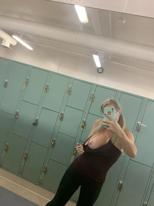 My naughty wife sending me pictures from gym locker room!! by hotwifekelowna