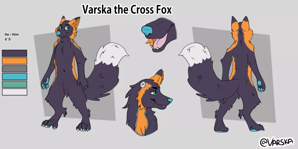 My new Cross Fox OC! by Varska