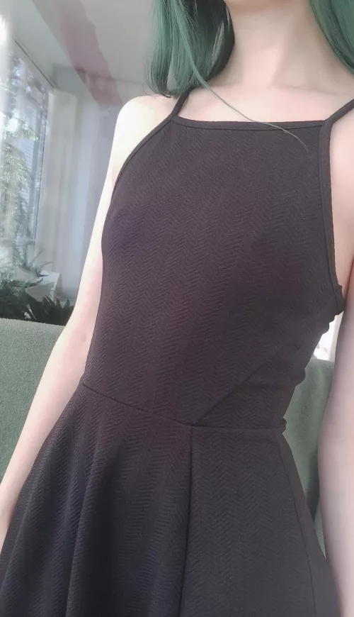 My new dress makes my tiny boobs like so cute, and nothing is better than braless by TheBunnyBea