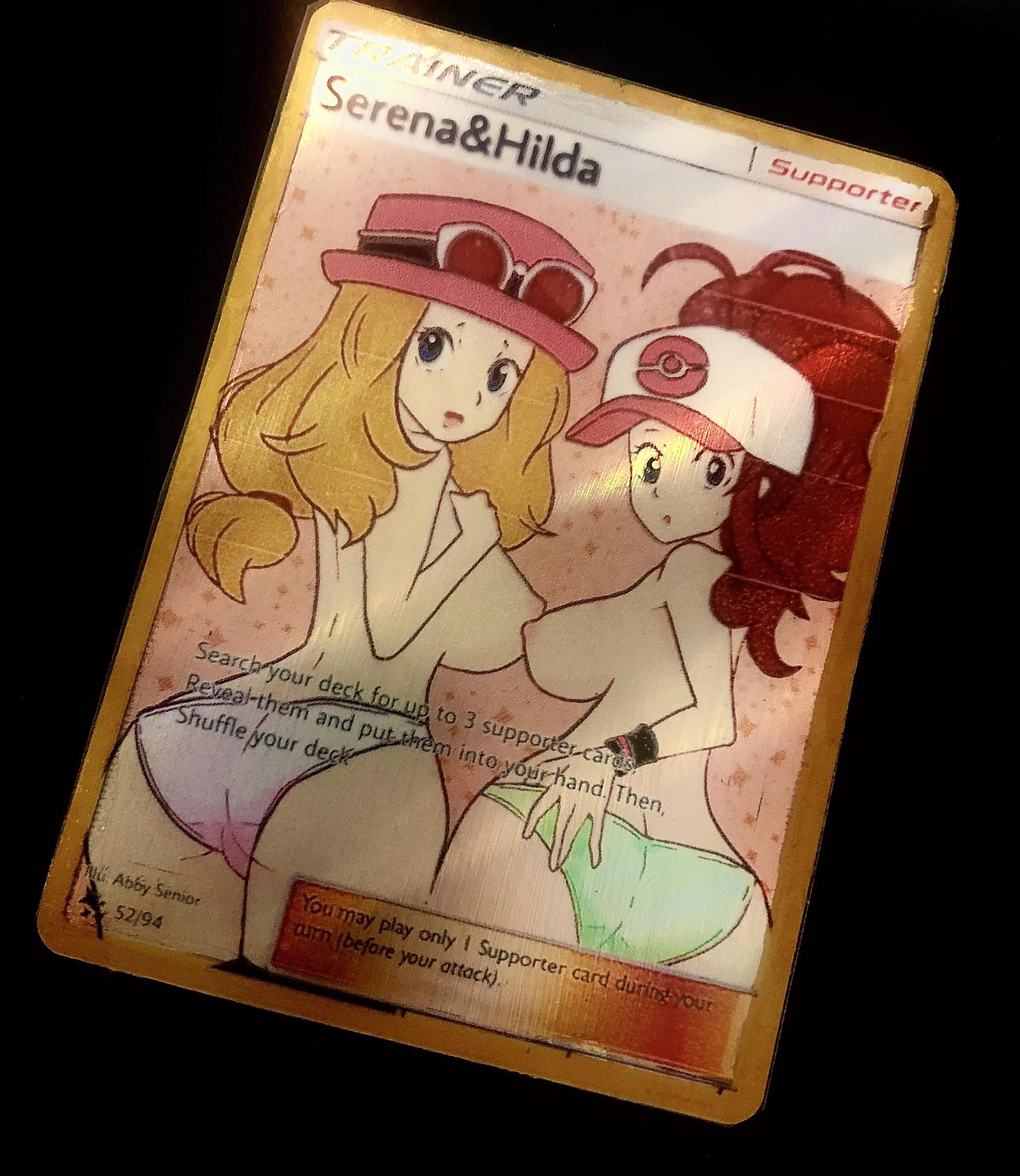 My new serena and Hilda Pokemon card! These are £25 each!:) also if you would like one of these and my other Hilda and Rosa card I will apply a discount, dm me if your interested:) posted by seniorabby0
