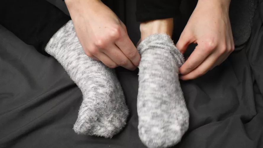 My new socks I got for Christmas are so comfy 🖤 by goth_feetOF