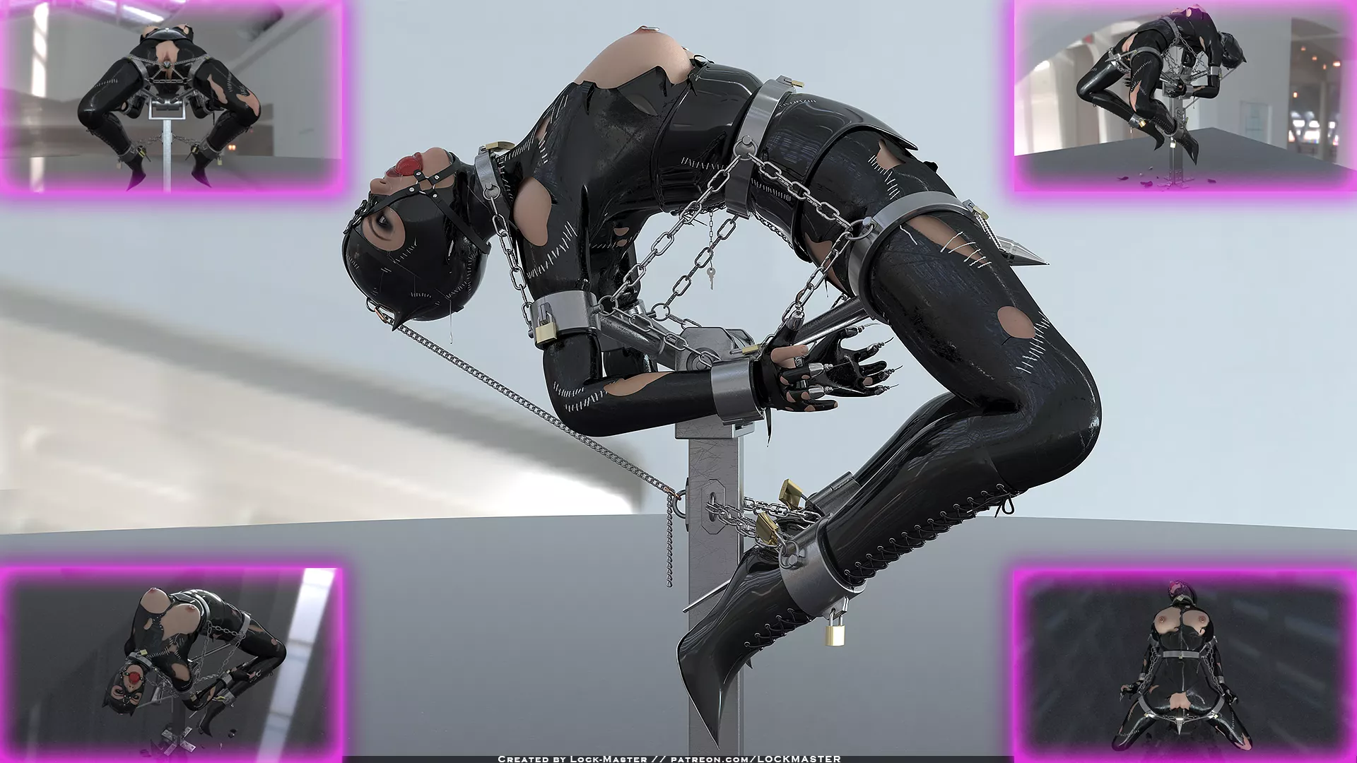 My newest work=) - Catwoman II. - Hard Bondage posted by Lock-Master