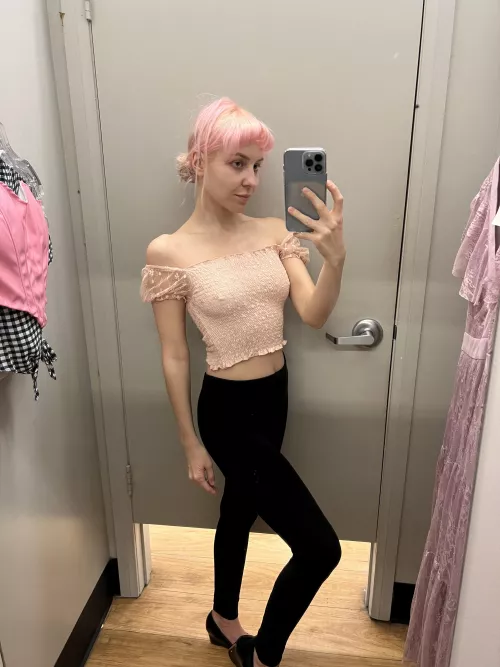 my nipples are very small! 🙈 but look closely, they still get hard by TeslaPrincess69