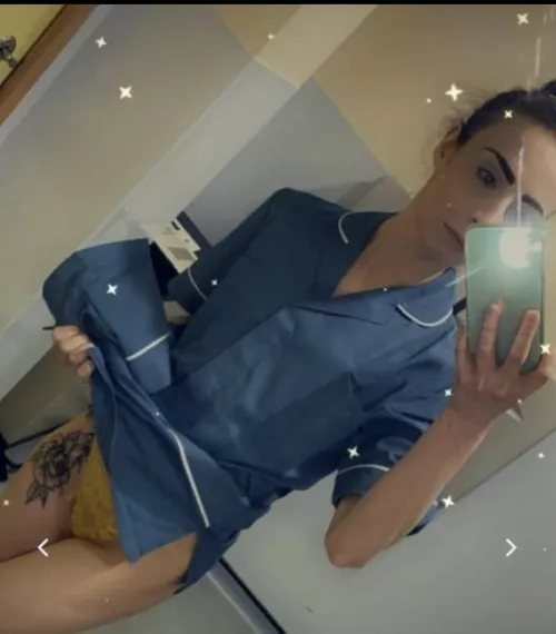 My nurse girlfriend flashing at work