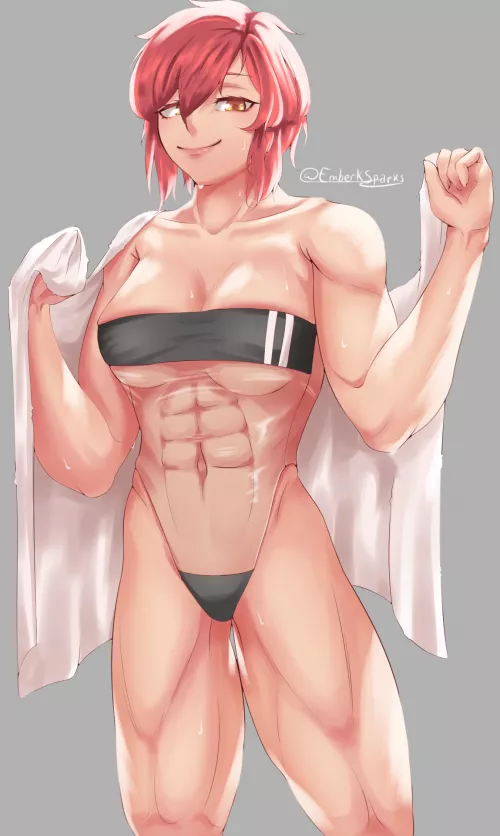 My OC Gabriella in GrisSwimsuit challenge by EmberKSparks