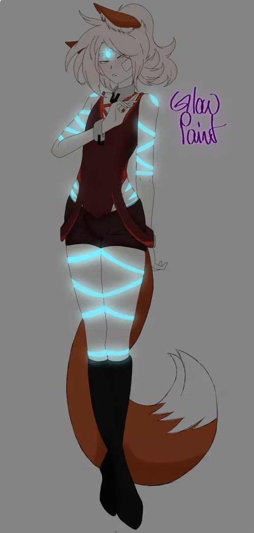 My OC in glow paint (art by me howdyhoohowareyou by howdyhoohowareyou