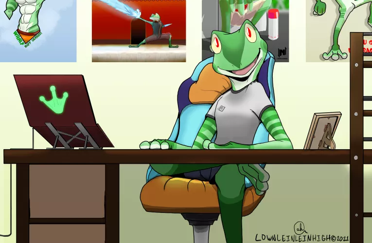 My OC (Wralf) in his room. by Lownleinhigh