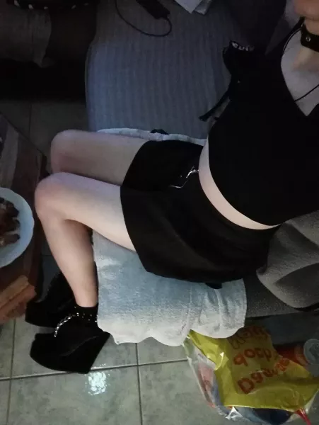 My outfit for today, when I went outside I didn't wear the socks don't worry 😘🤭 by PitchBlackSnake