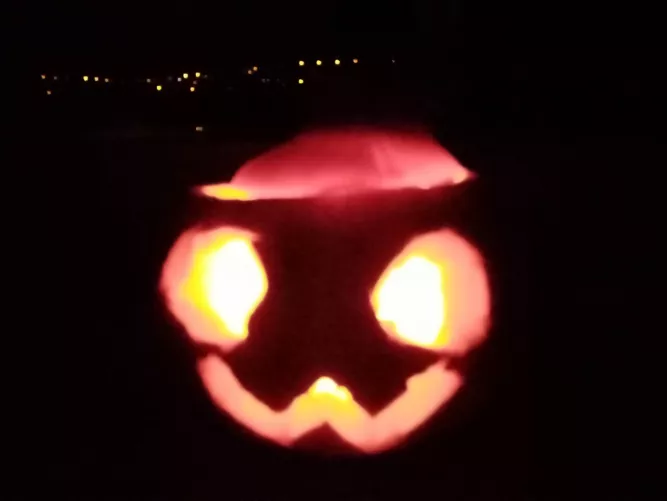 My OwO pumpkin I carved (Also my birthday today ^w^) by Particular-Speaker-8