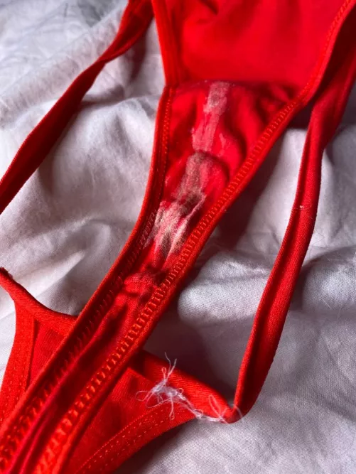 My red cotton dirty thongs, what do u want to do with it?😈😏 [f] by babushka0310