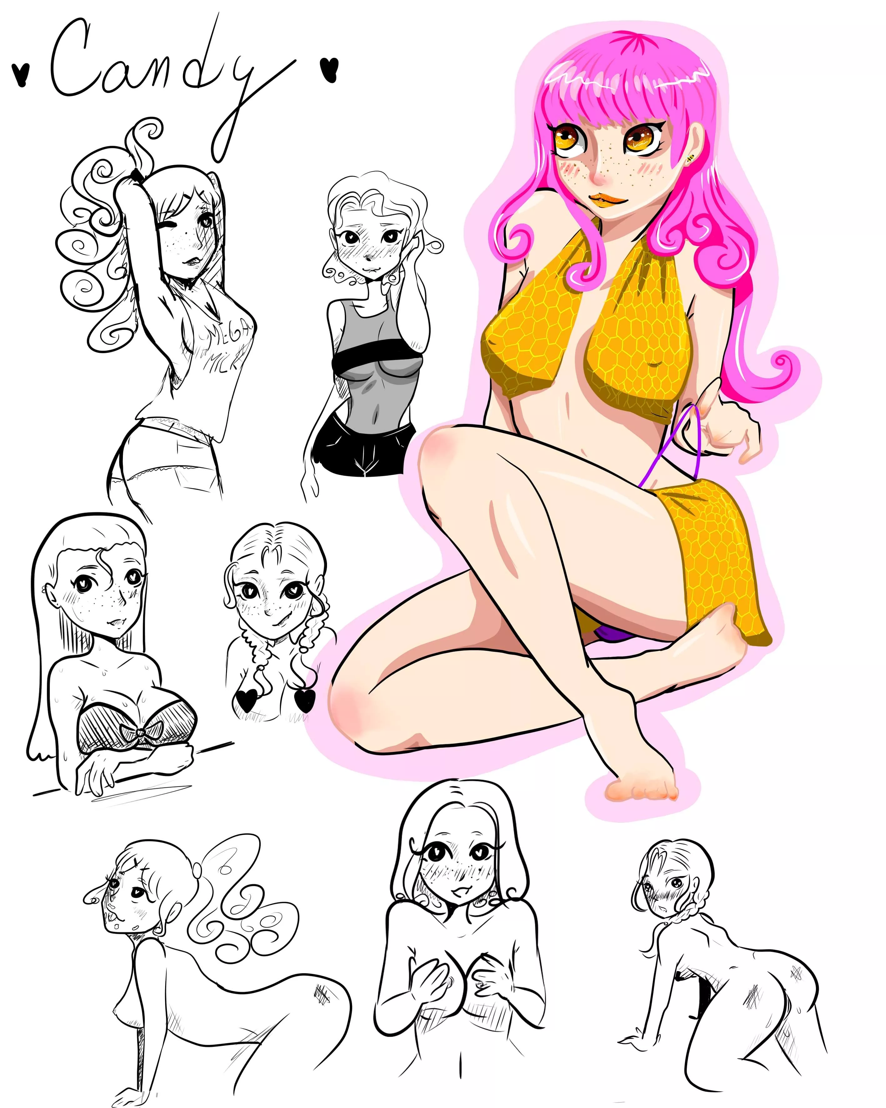 My redesign of candy, thought the all pink outfit was pretty boring posted by ReiTetsuya