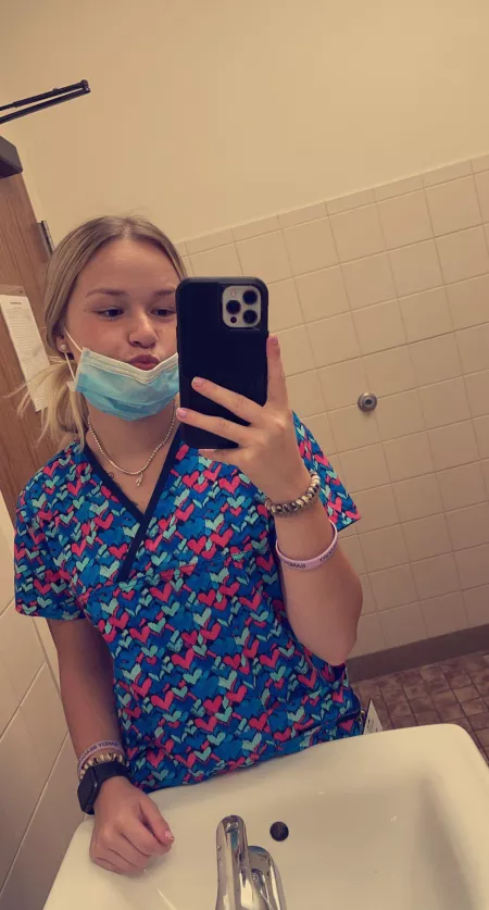 my scrubs are so comfy 😜 by BackgroundTwo9599