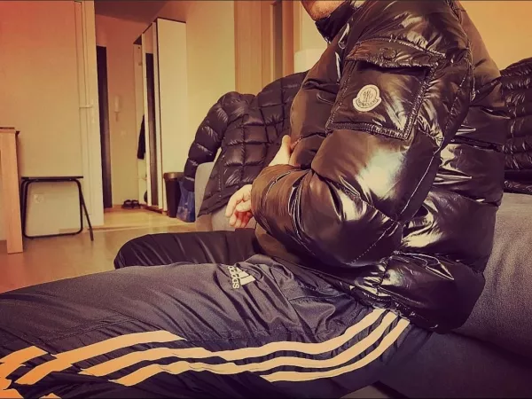 🔞 My sexy nylon puffer jacket and trackies 😍 by Moncler_j