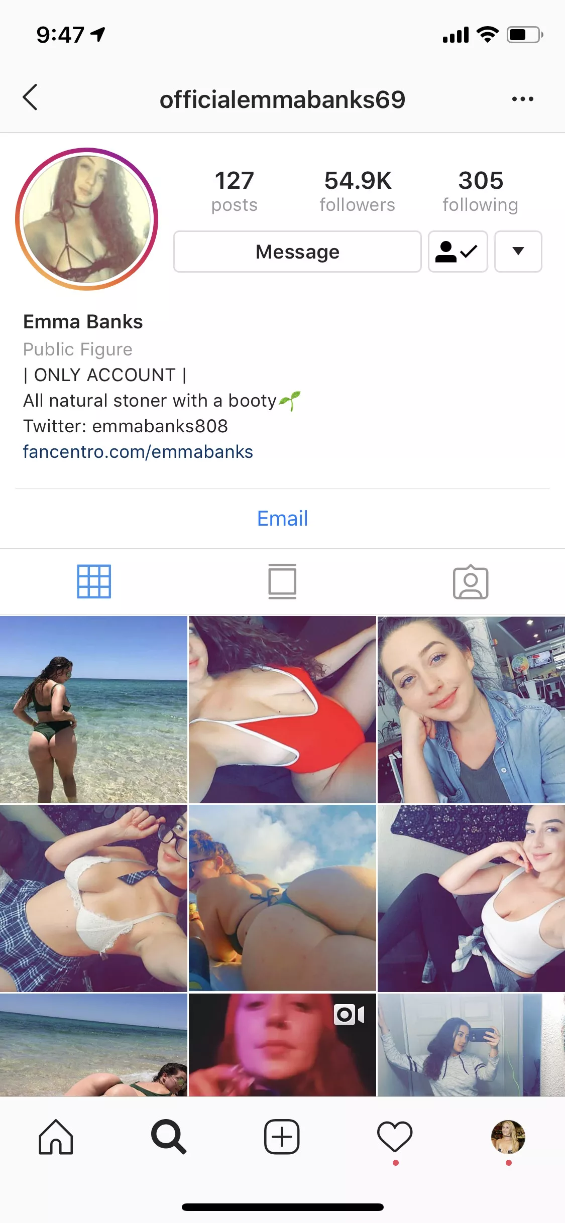 My sister Emma Banks Instagram username = OfficialEmmaBanks69 posted by blonde234