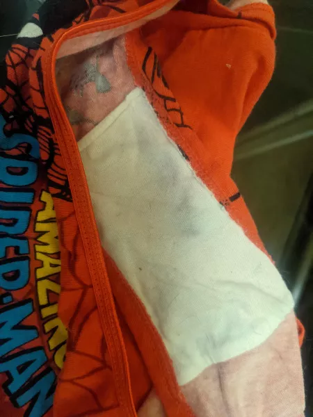 My sister is 18, and loves Spider-Man. I'm enjoying alone time with her dirty panties in the laundry room. by Kyle_Singer