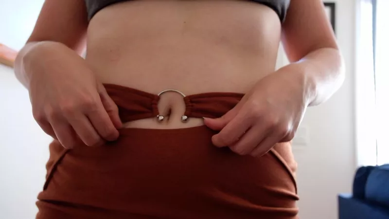 My skirt puts my belly button on display by cute0caboose