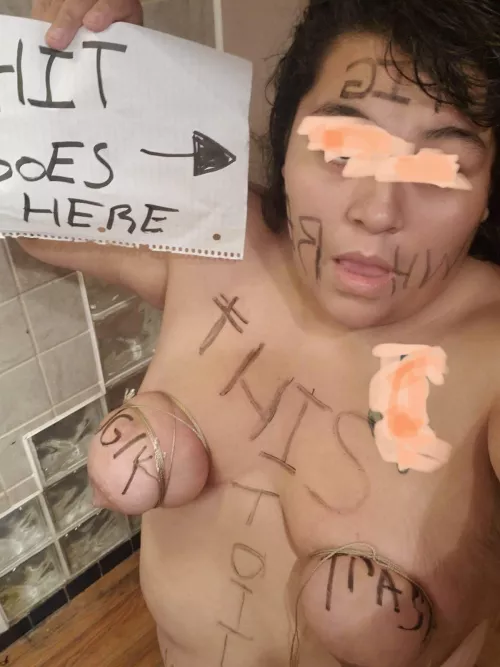 My slave has such a great self-esteem. Insult and degrade this worthless whore. She deserves something harsh. by MissGabrielasWhores