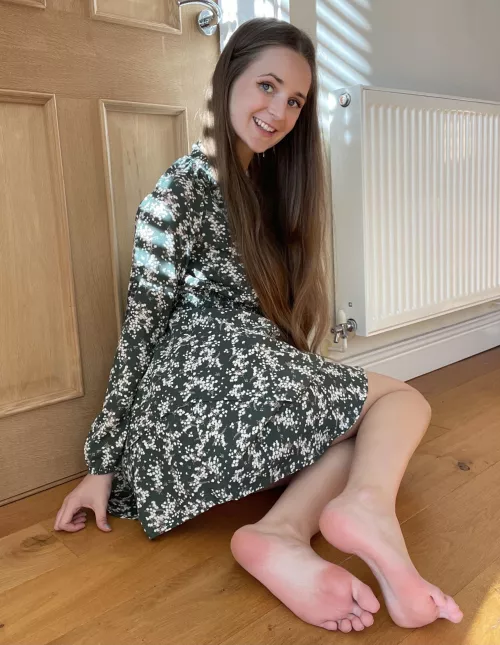 My soles feel so soft today! Can I stroke your face with them?🥺💕 by BabeBarefoot